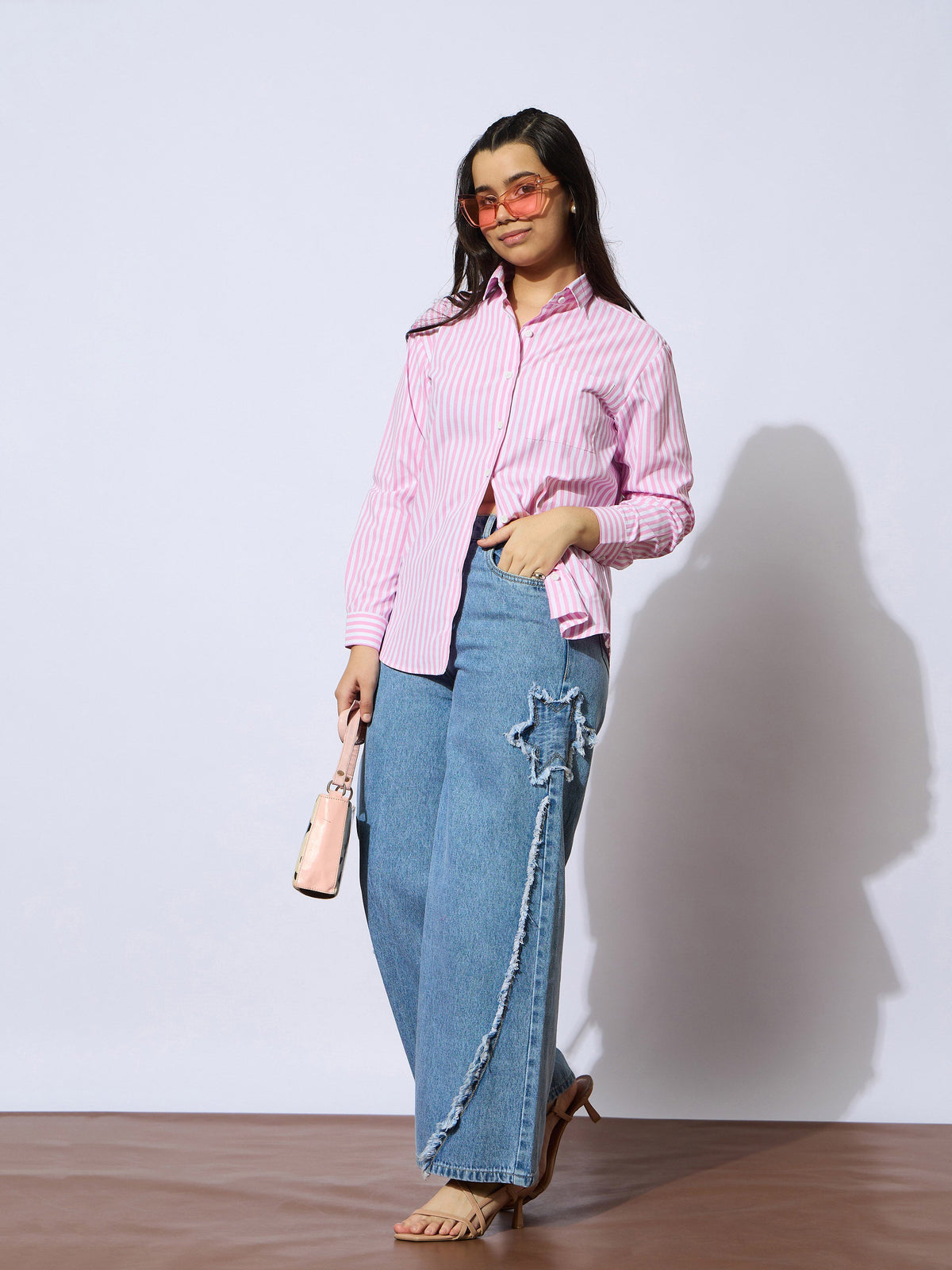 Ice Blue Front Distrace Straight Jeans-Noh.Voh