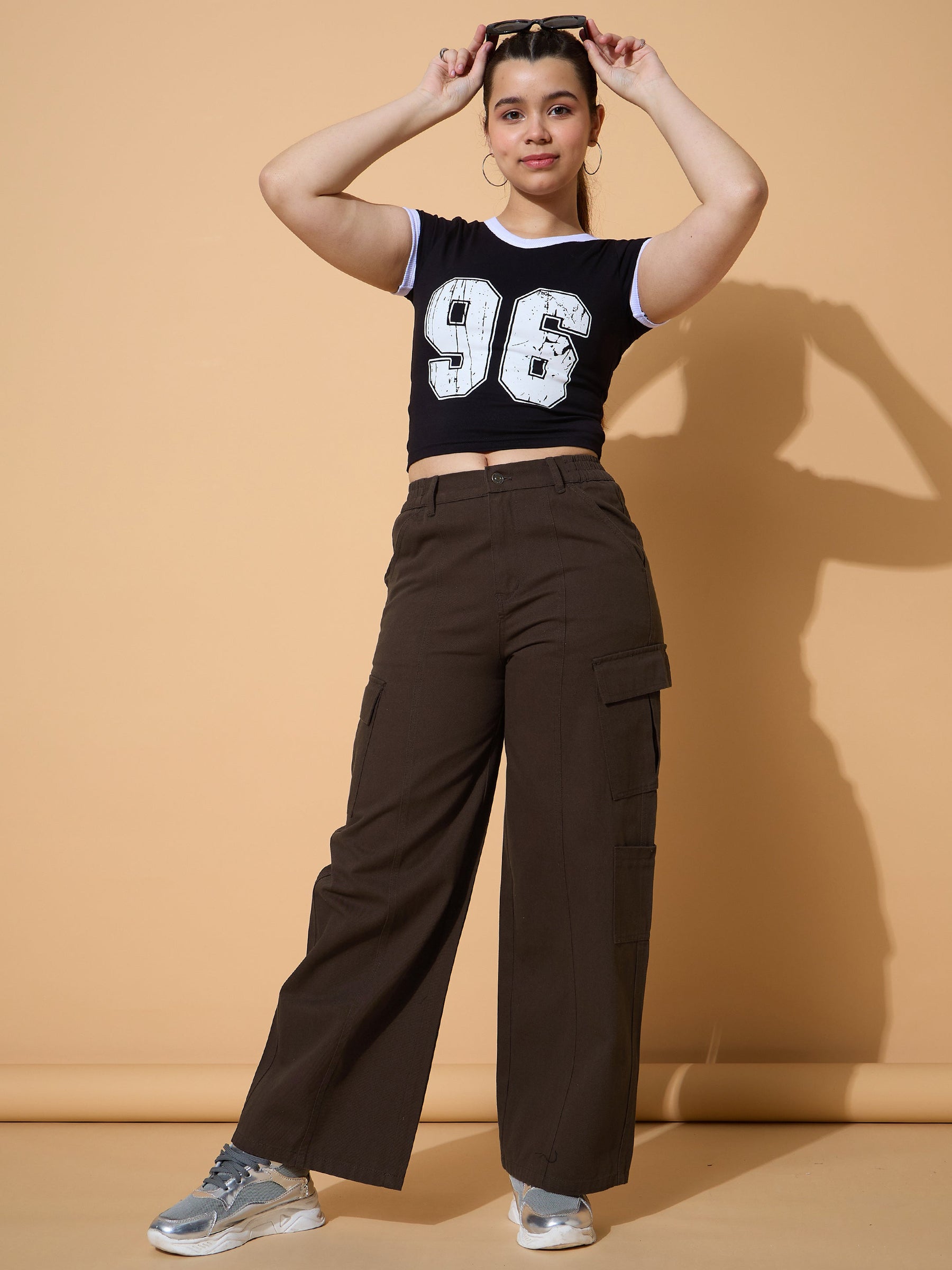 Dark Brown Twill Front Seam Straight Pants -Noh.Voh