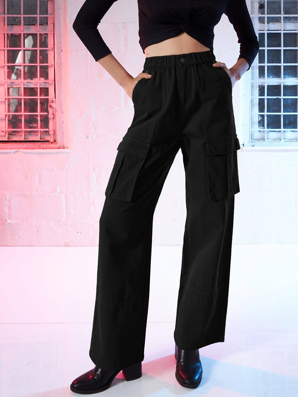 Black Box Pocket Cargo Jeans -SASSAFRAS