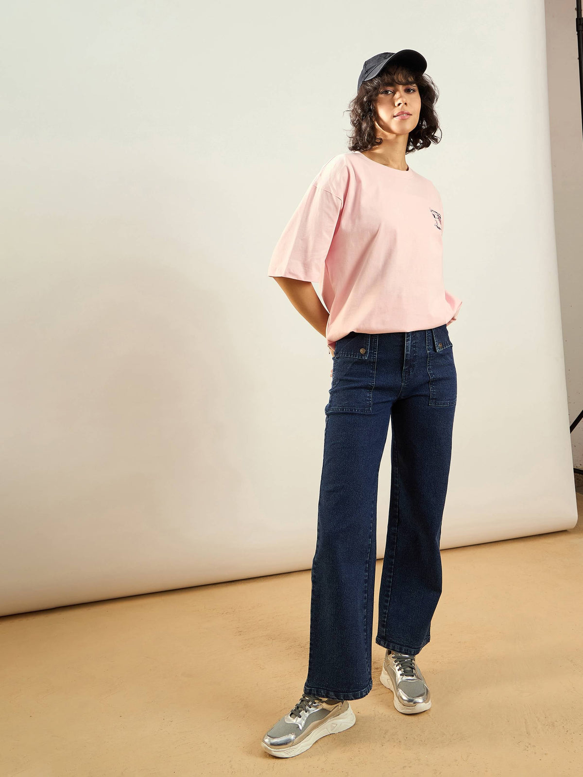 Blue Washed Front Pocket Straight Fit Jeans -SASSAFRAS