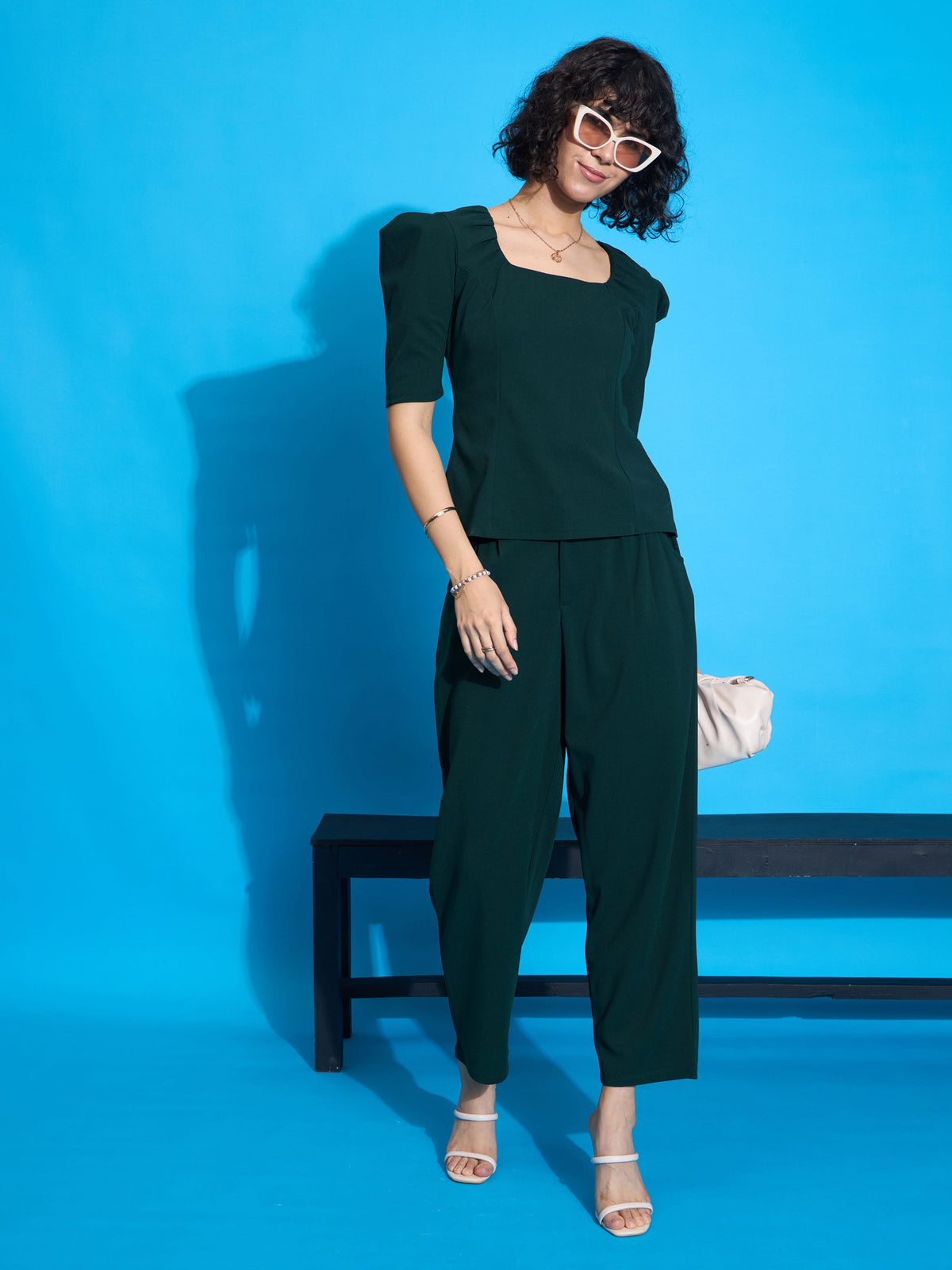Emerald Knit Tapered Pants -SASSAFRAS worklyf