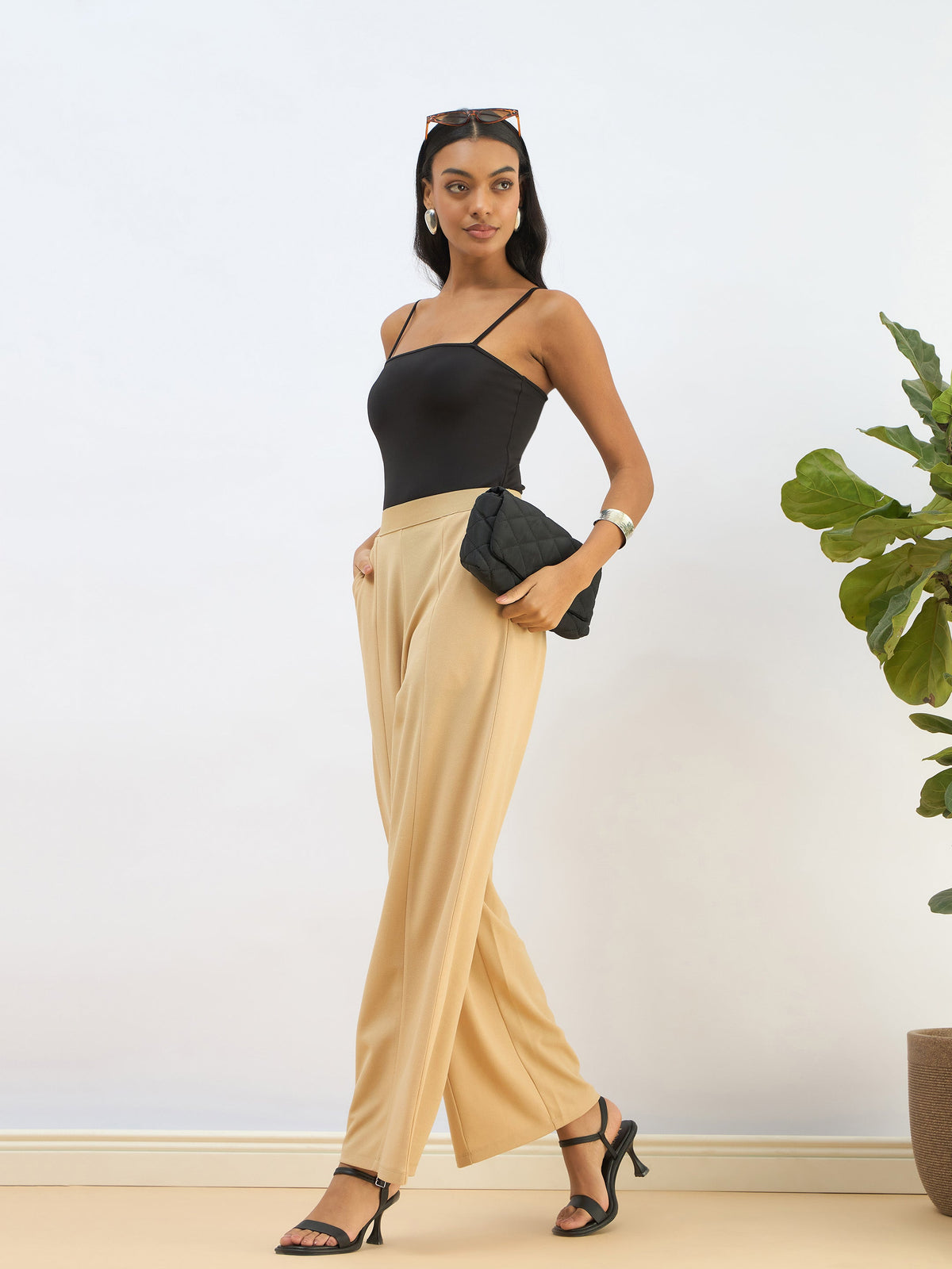 Black Strappy Knitted Bodysuit-SASSAFRAS BASICS
