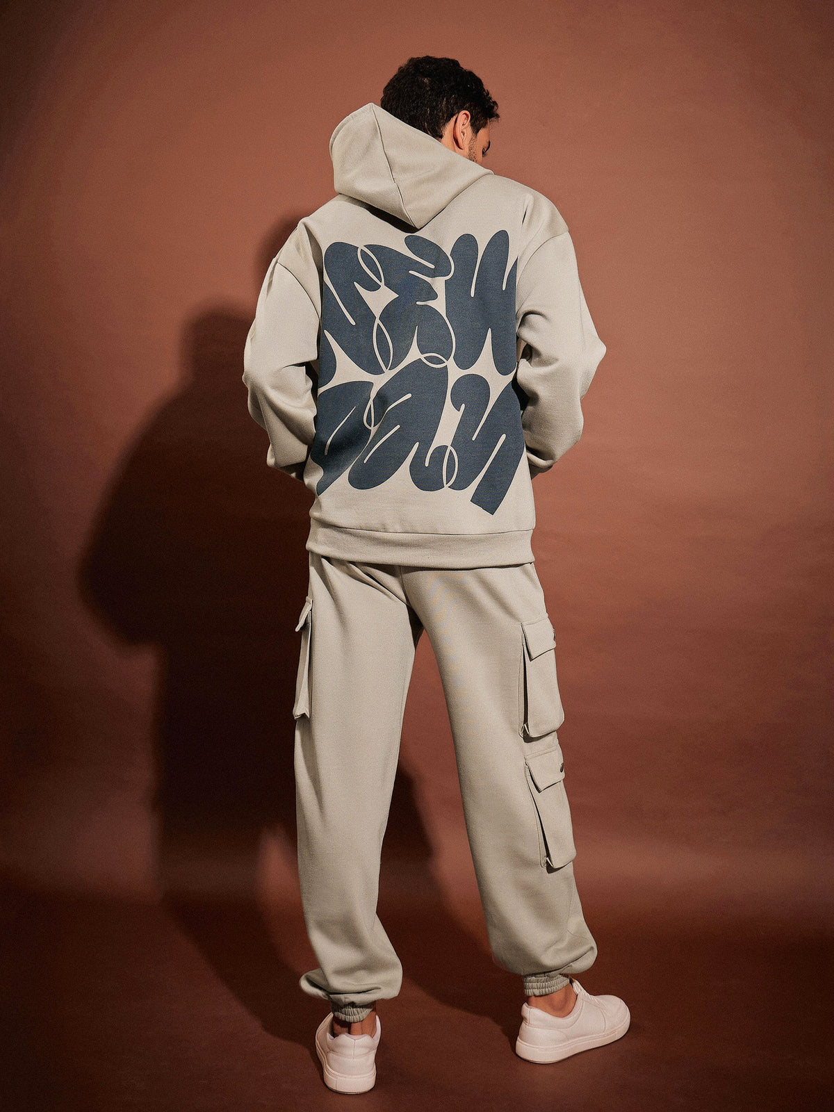 Taupe NEW DAY Oversized Hoodie Sweatshirt With Joggers-MASCLN SASSAFRAS