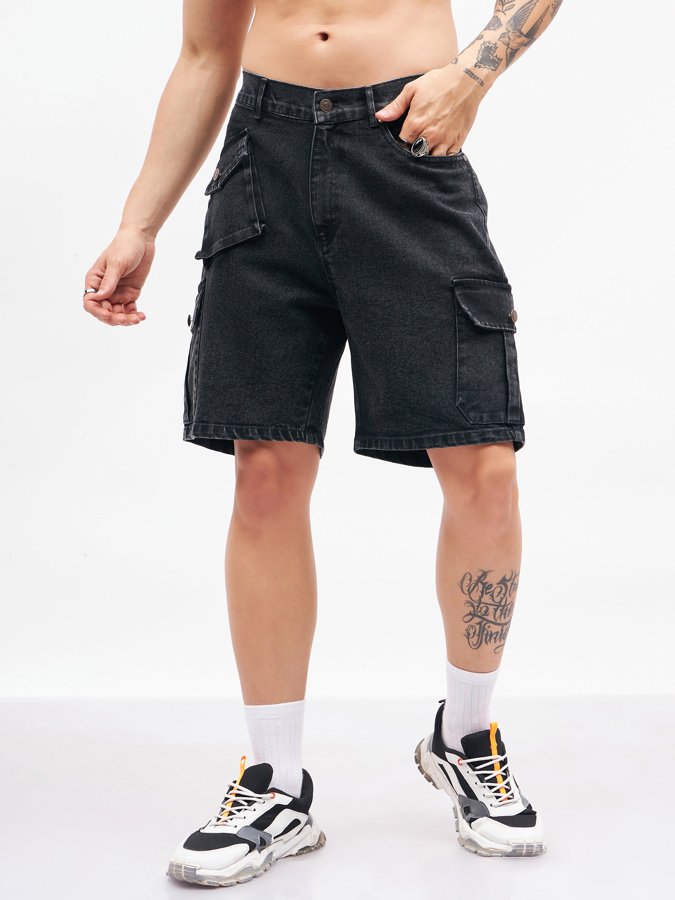パンツ FUNCTIONAL CARGO POCKET SHORTS BLACK FUNCTIONAL CARGO