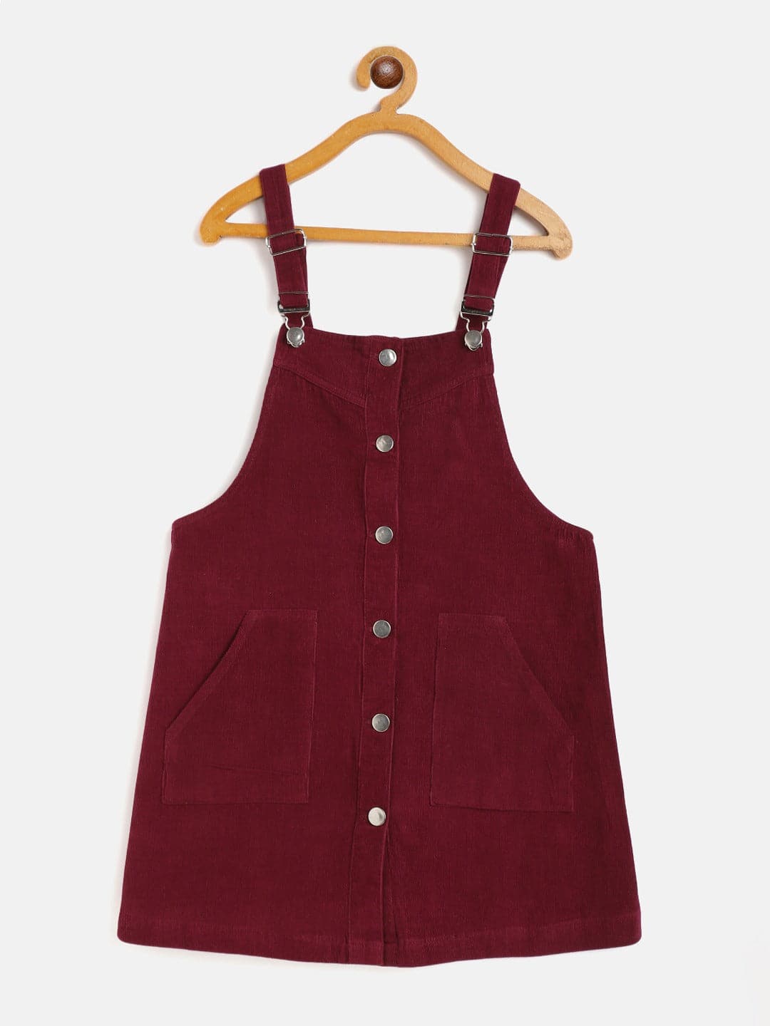 Girls shop burgundy pinafore