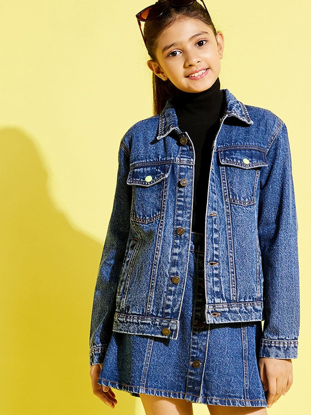 Jeans jacket for on sale girl online shopping