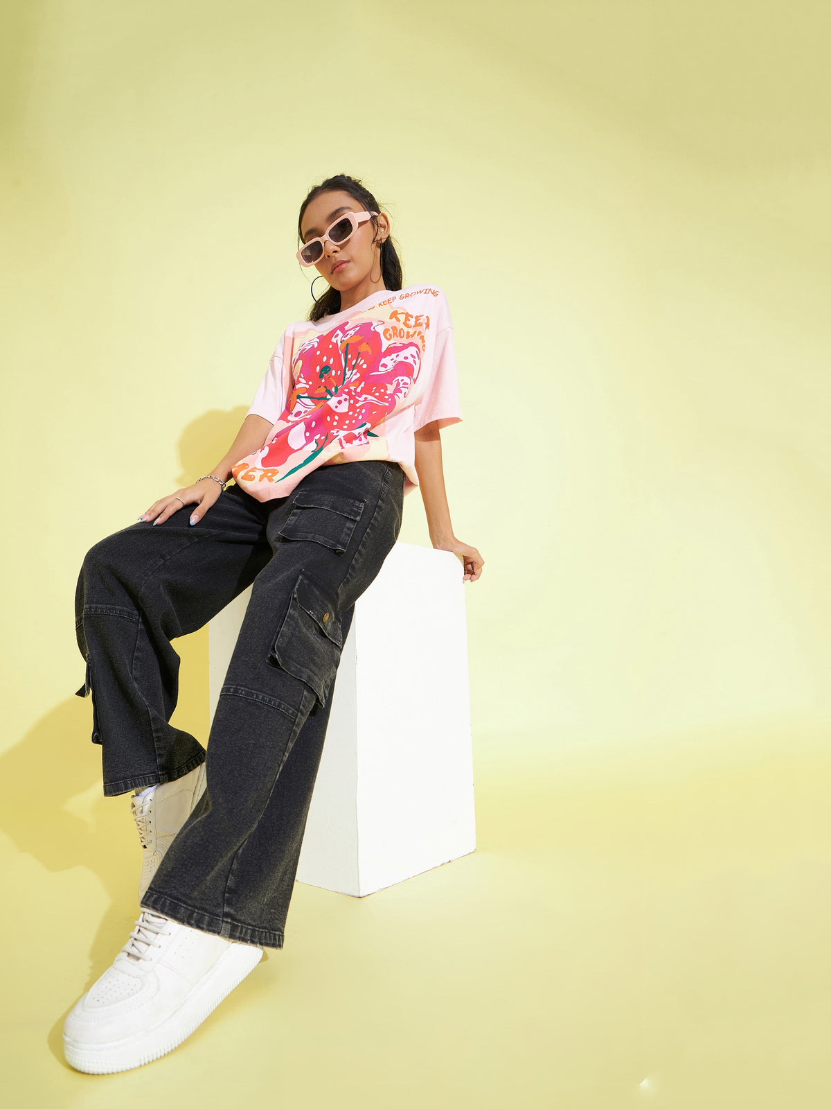 Black Acid Wash Multi Pockets Straight Jeans-Noh.Voh