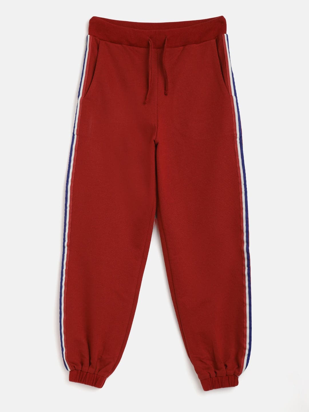 Buy Girls Red Solid Basic Joggers Online at Sassafras