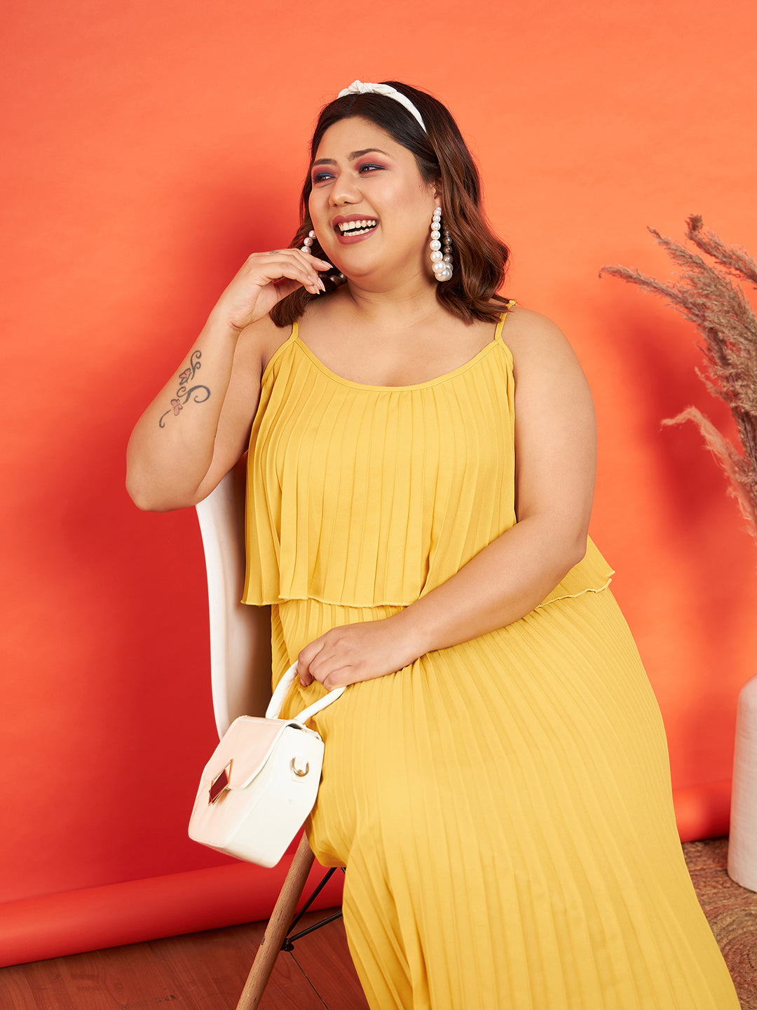 Plus size accordion outlet pleated dress