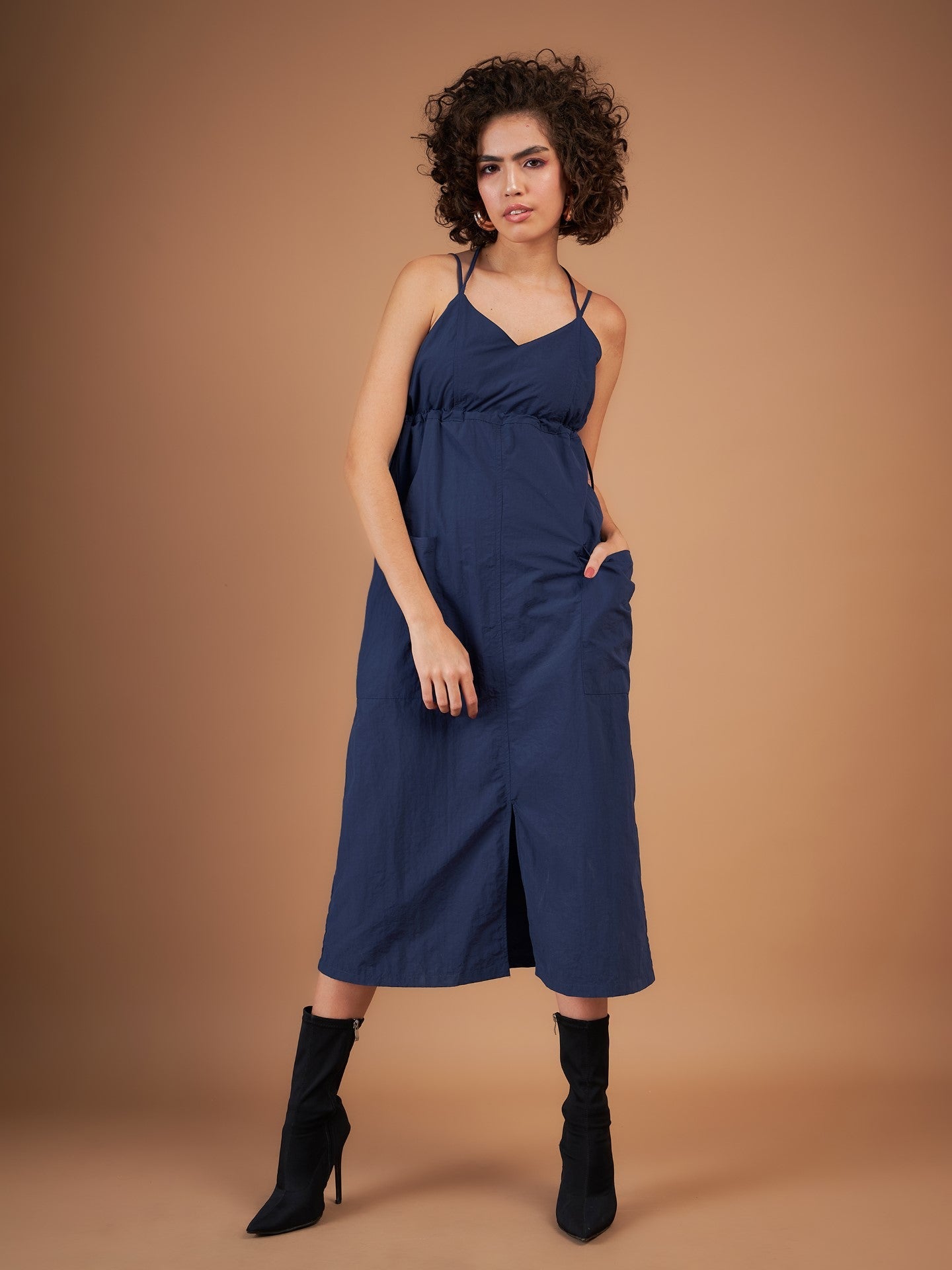 navy blue dungaree dress Linen Long Pinafore dress. Linen apron dress. Linen Pinafore. Long Pinafore dress. Cross-back dress. Washed Linen dungarees skirt