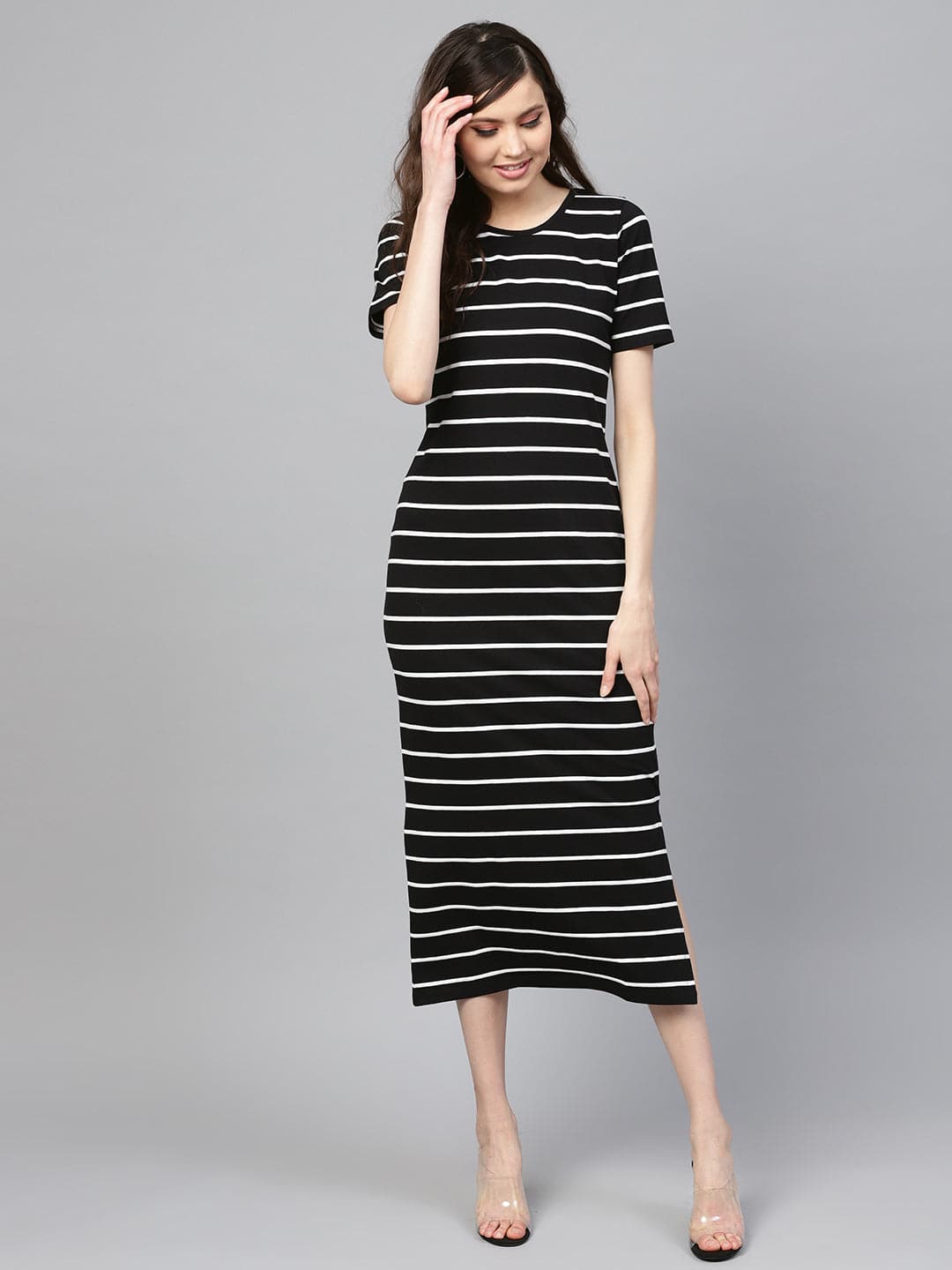 Buy Black White Stripe Maxi Online at Best Price - Sassafras Buy Black White Stripe Maxi Online at Best Price - Sassafras