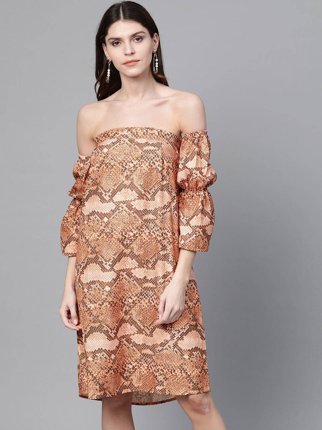 Bardot snake hot sale dress