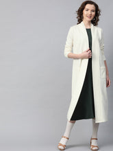 Off White Rib Front Open Longline Shrug-Shrugs-SASSAFRAS