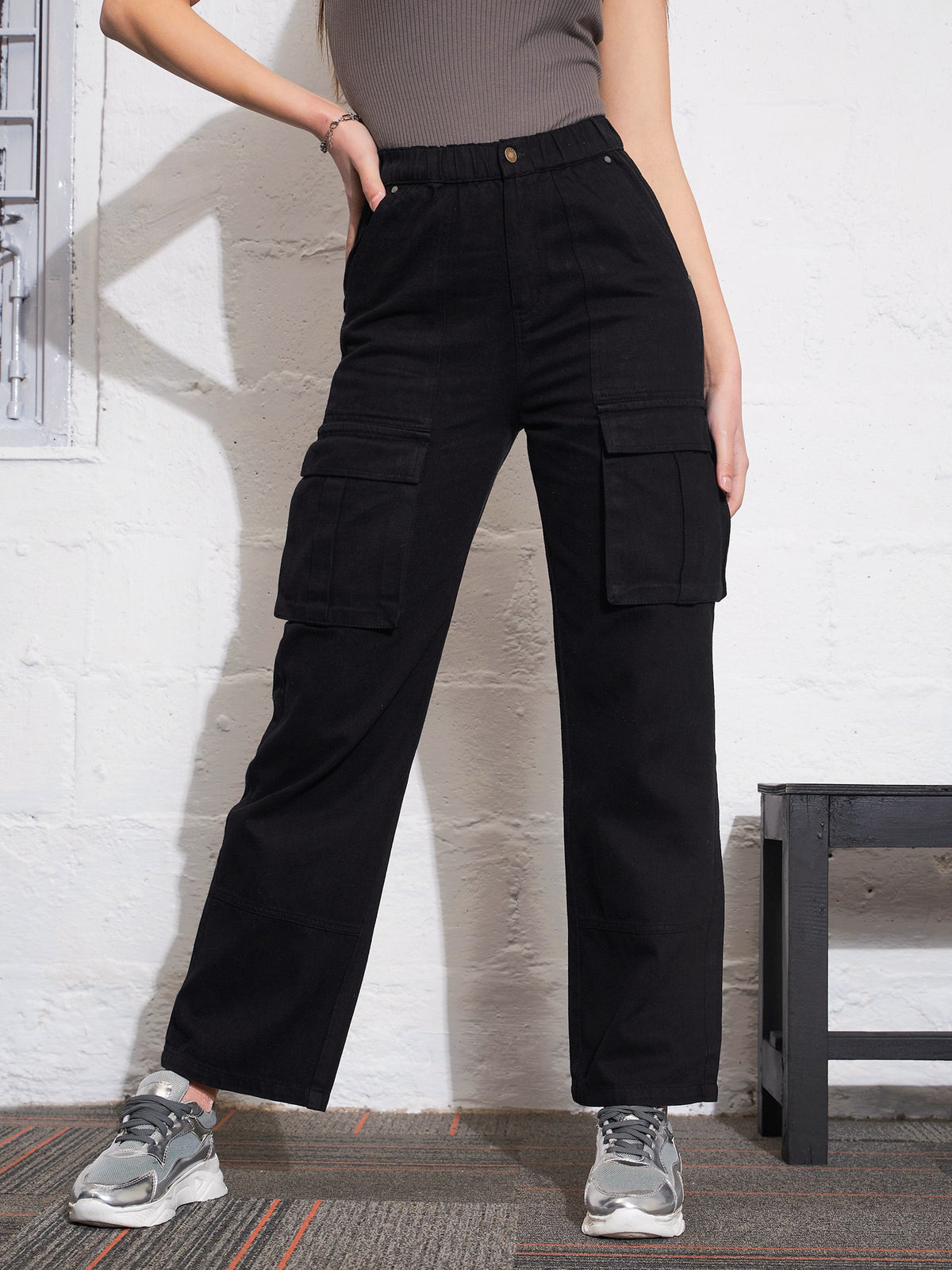 Black Box Pocket Cargo Jeans -SASSAFRAS