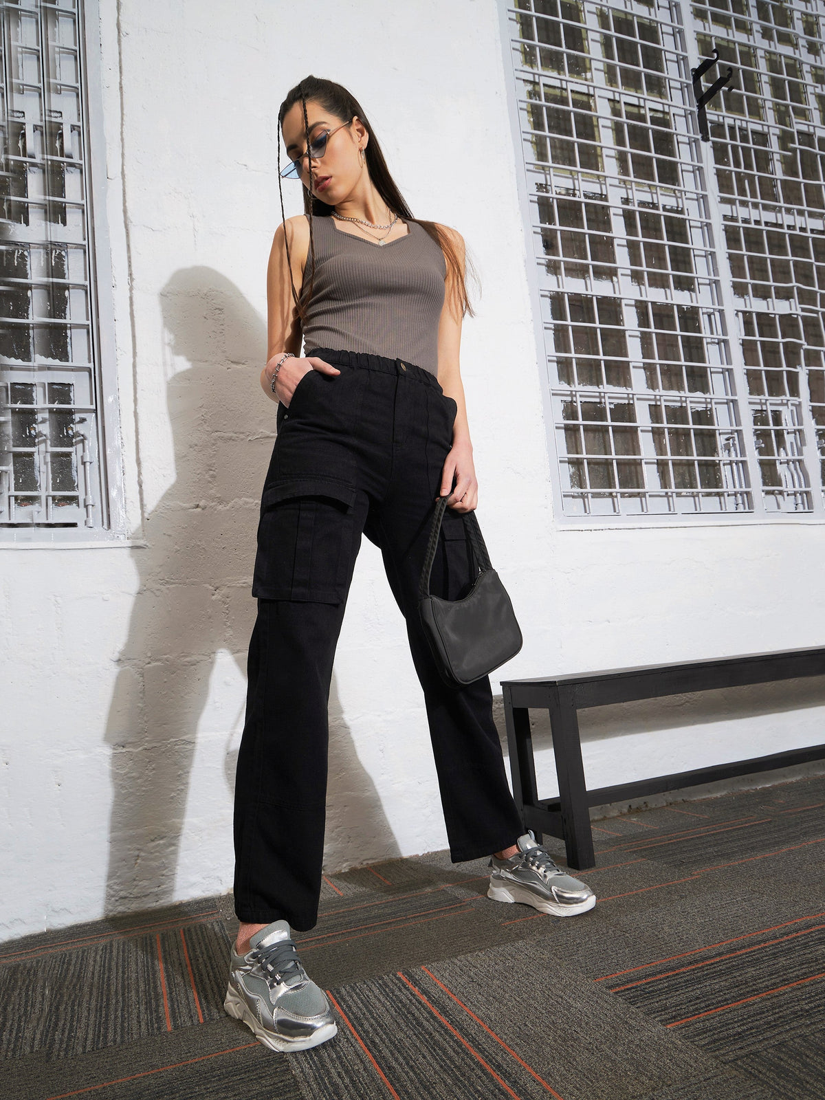 Black Box Pocket Cargo Jeans -SASSAFRAS