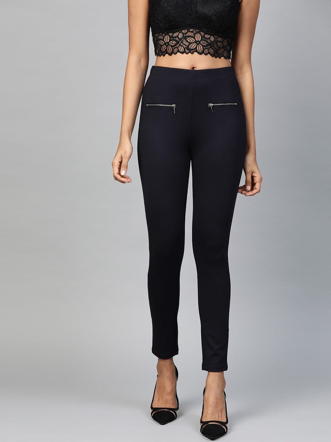 Buy Women Jeggings with Zip Closure Online at Best Prices in India -  JioMart.
