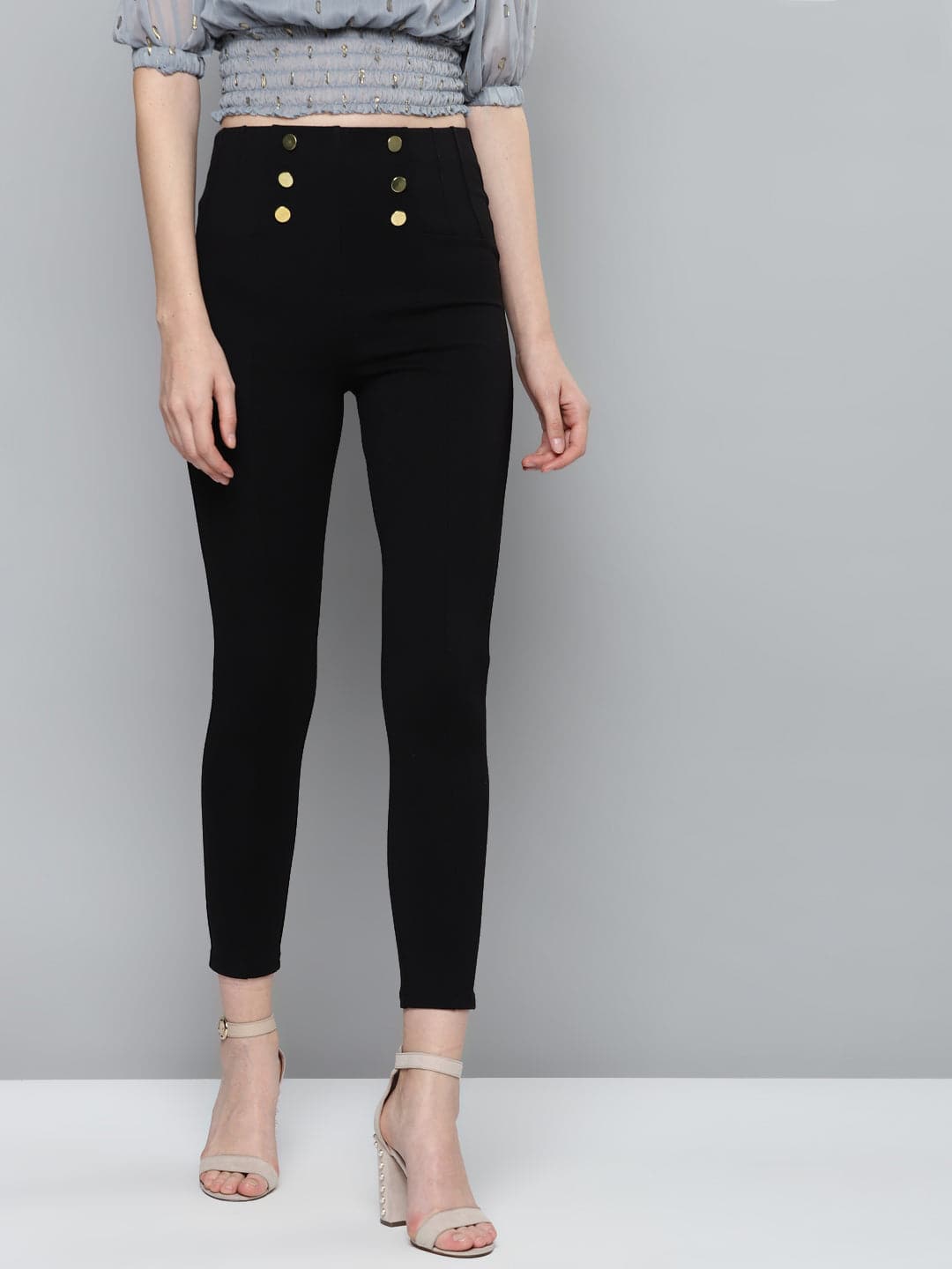 HIGH-WAIST LEGGINGS WITH BUTTONS