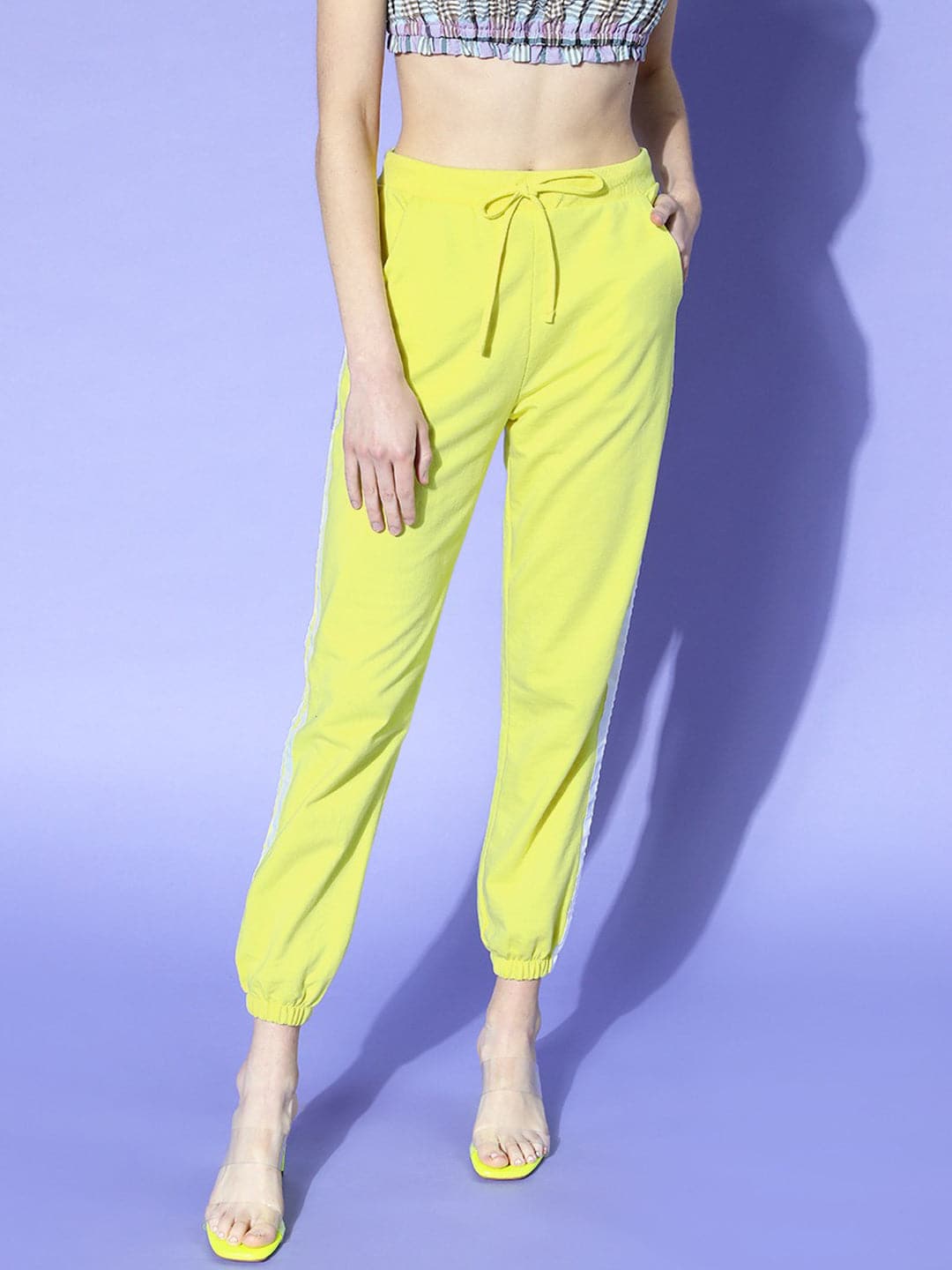 Neon yellow 2025 joggers womens