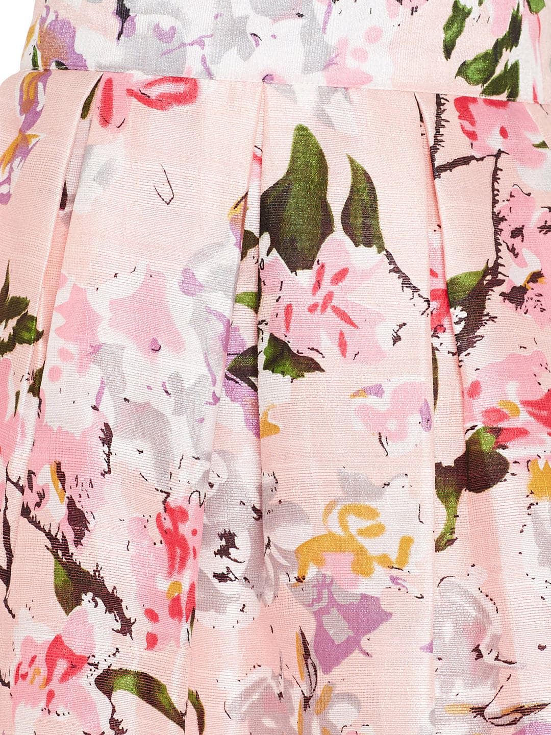 Pink Floral Silk Skirt-Skirts-SASSAFRAS