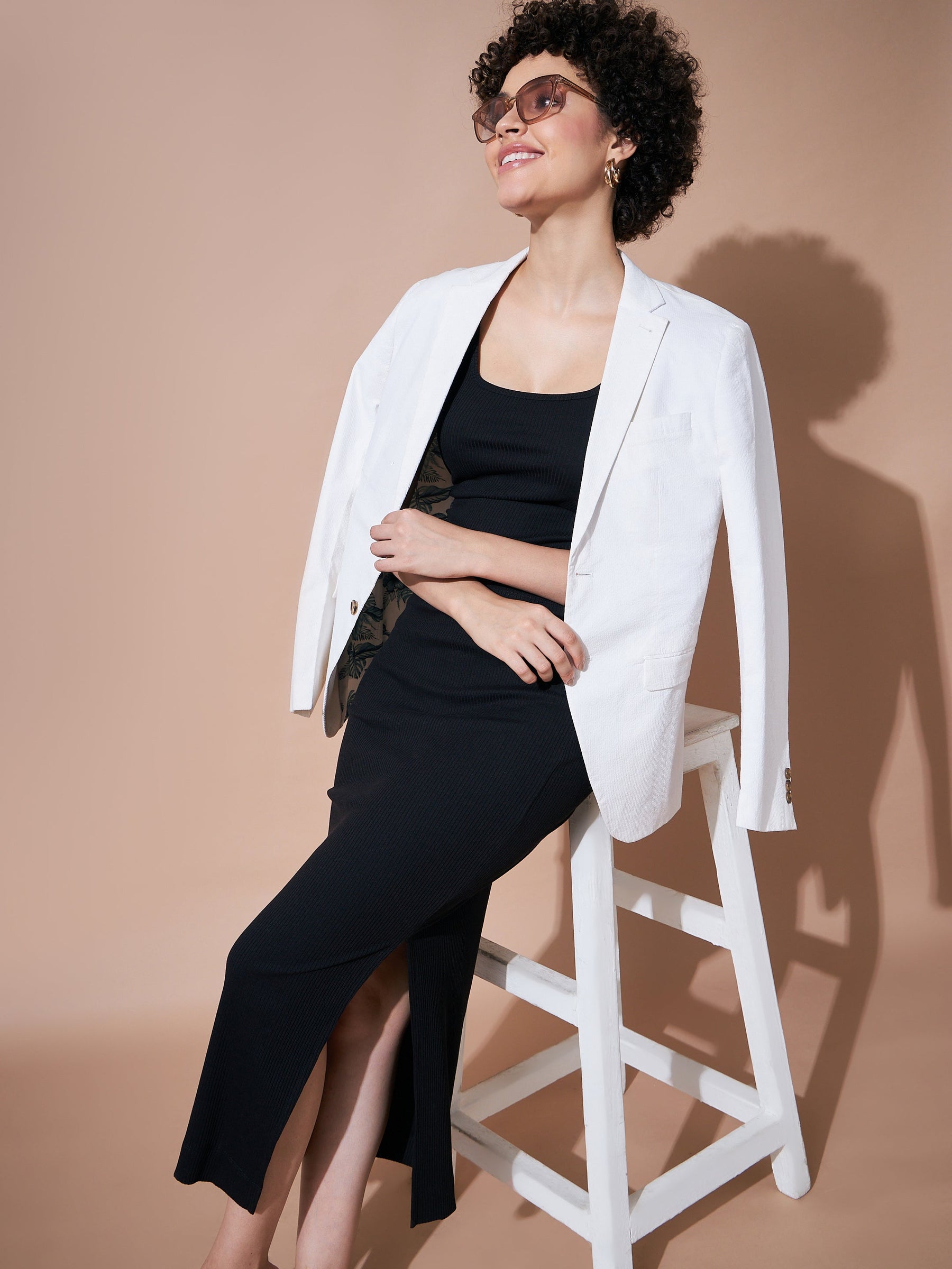 Black Rib Pencil Skirt-SASSAFRAS BASICS