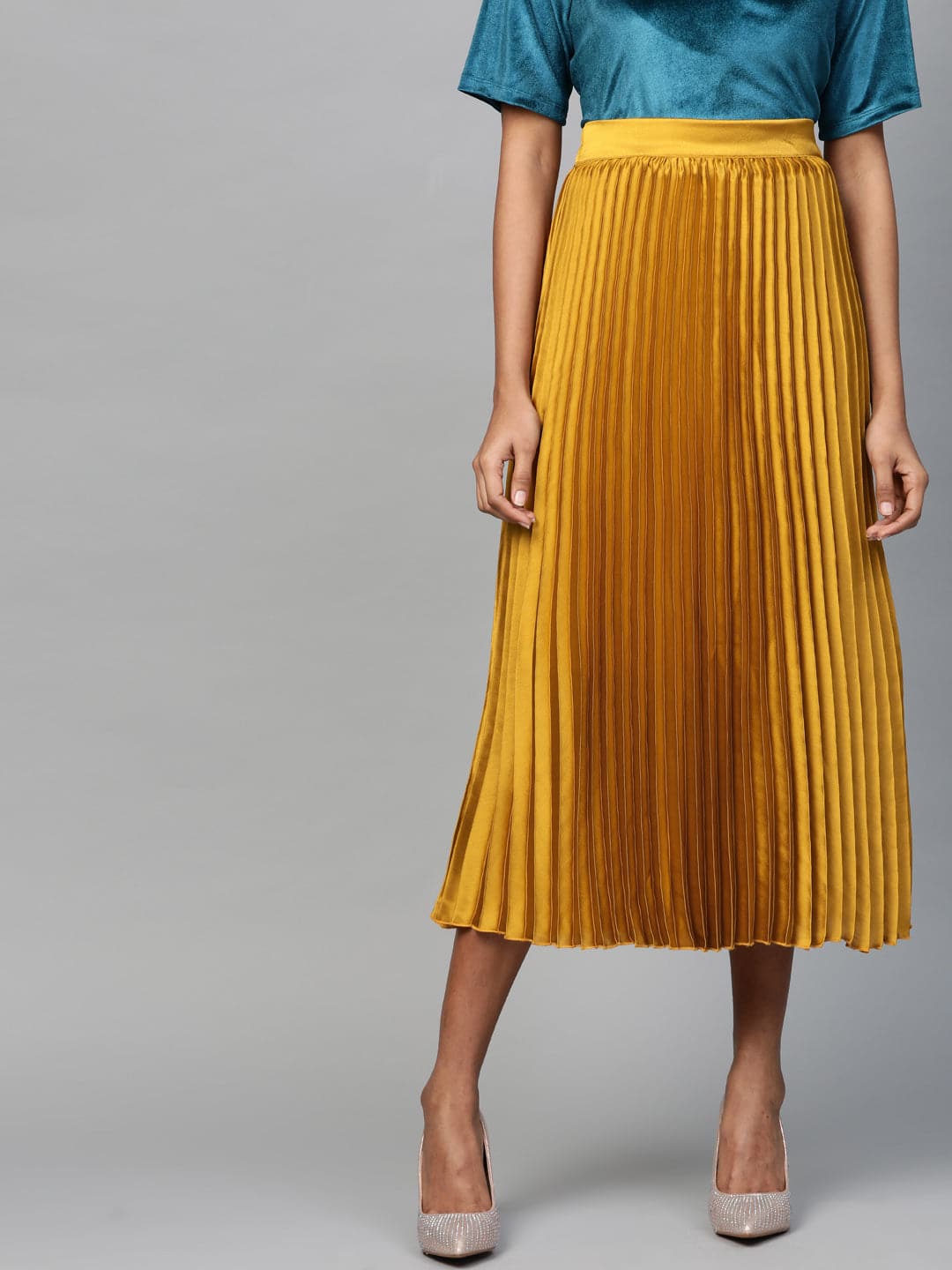 Pleated Skirt Outfit Satin Midi Skirt Size Satin Pleated Midi Skirt