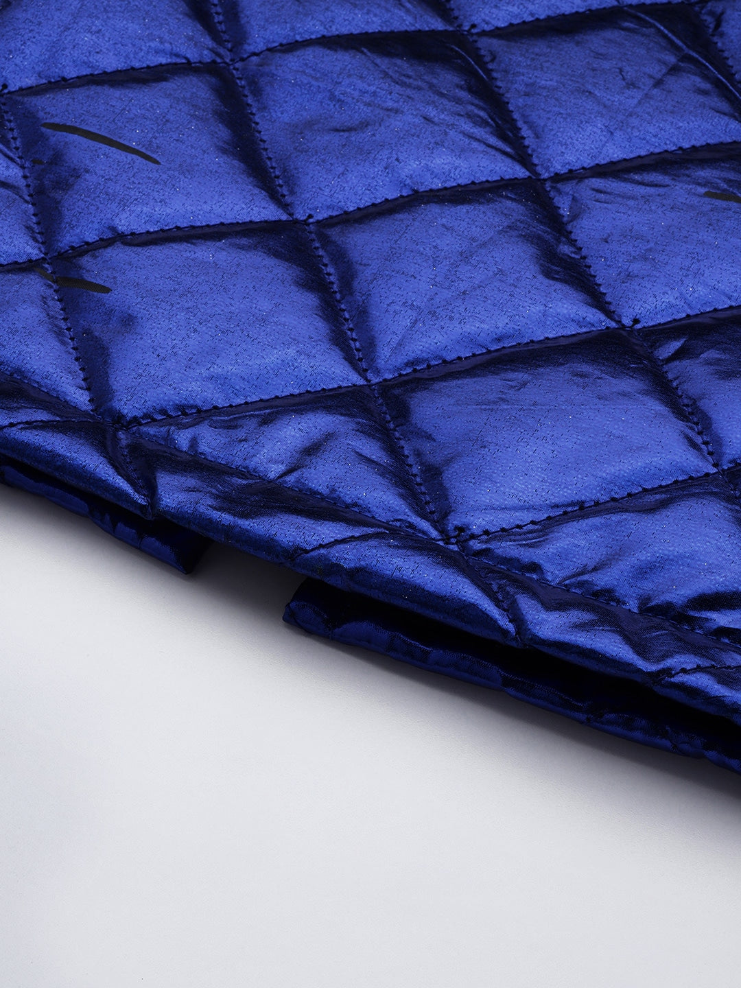 Royal Blue Mettalic Pencil Skirt -SASSAFRAS