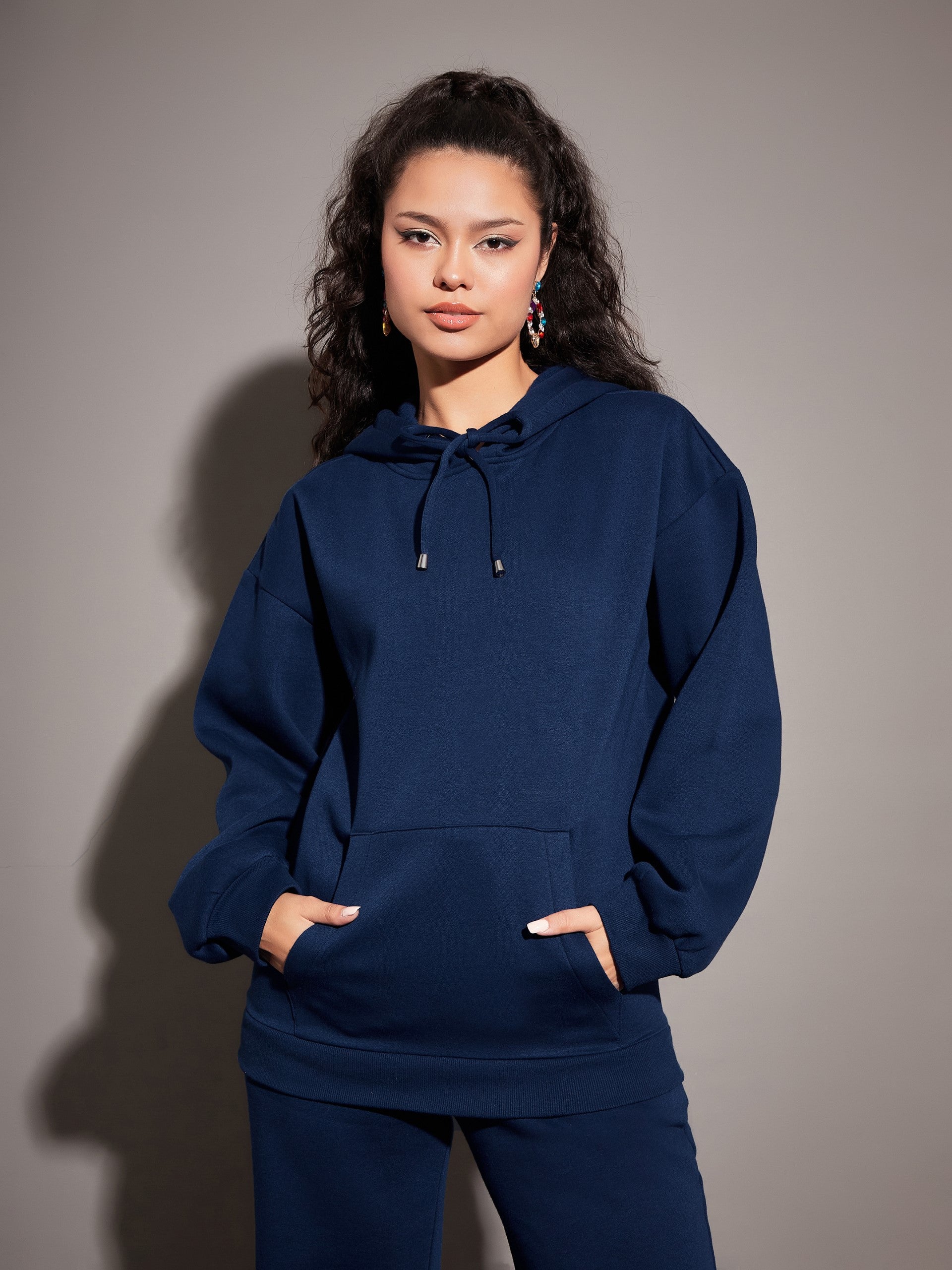 Oversized navy outlet hoodie