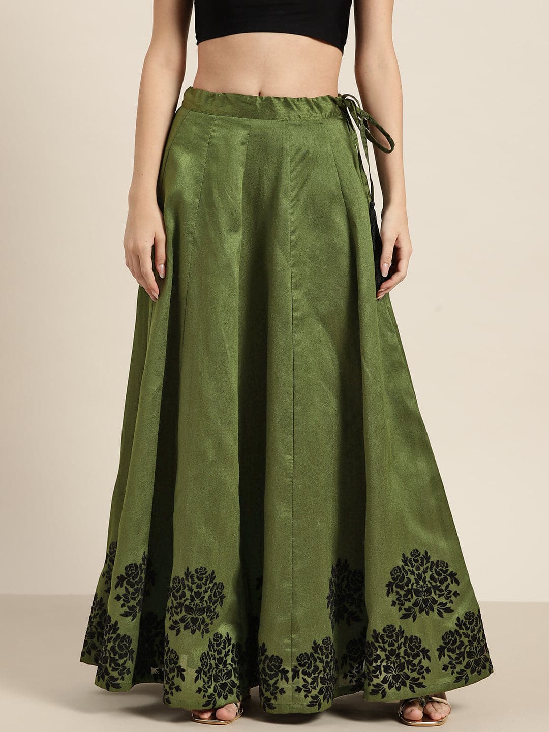 Green skirt online best sale