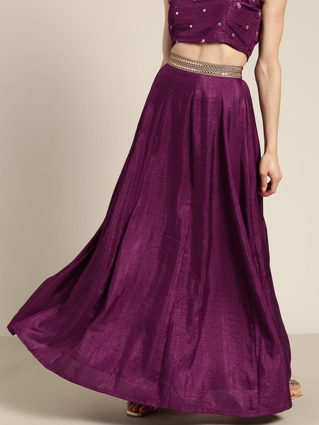 Burgundy clearance skirt silk