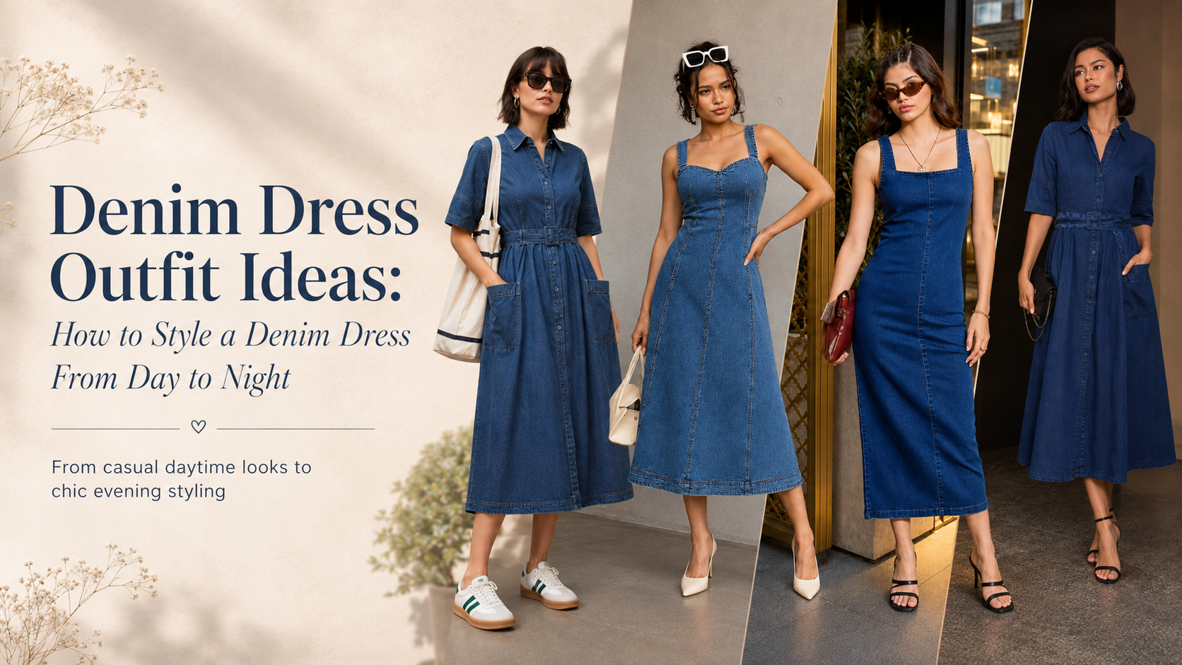 Denim Dress Outfit Ideas: How to Style a Denim Dress From Day to Night