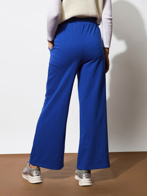 Royal Blue Terry Track Pants -SASSAFRAS