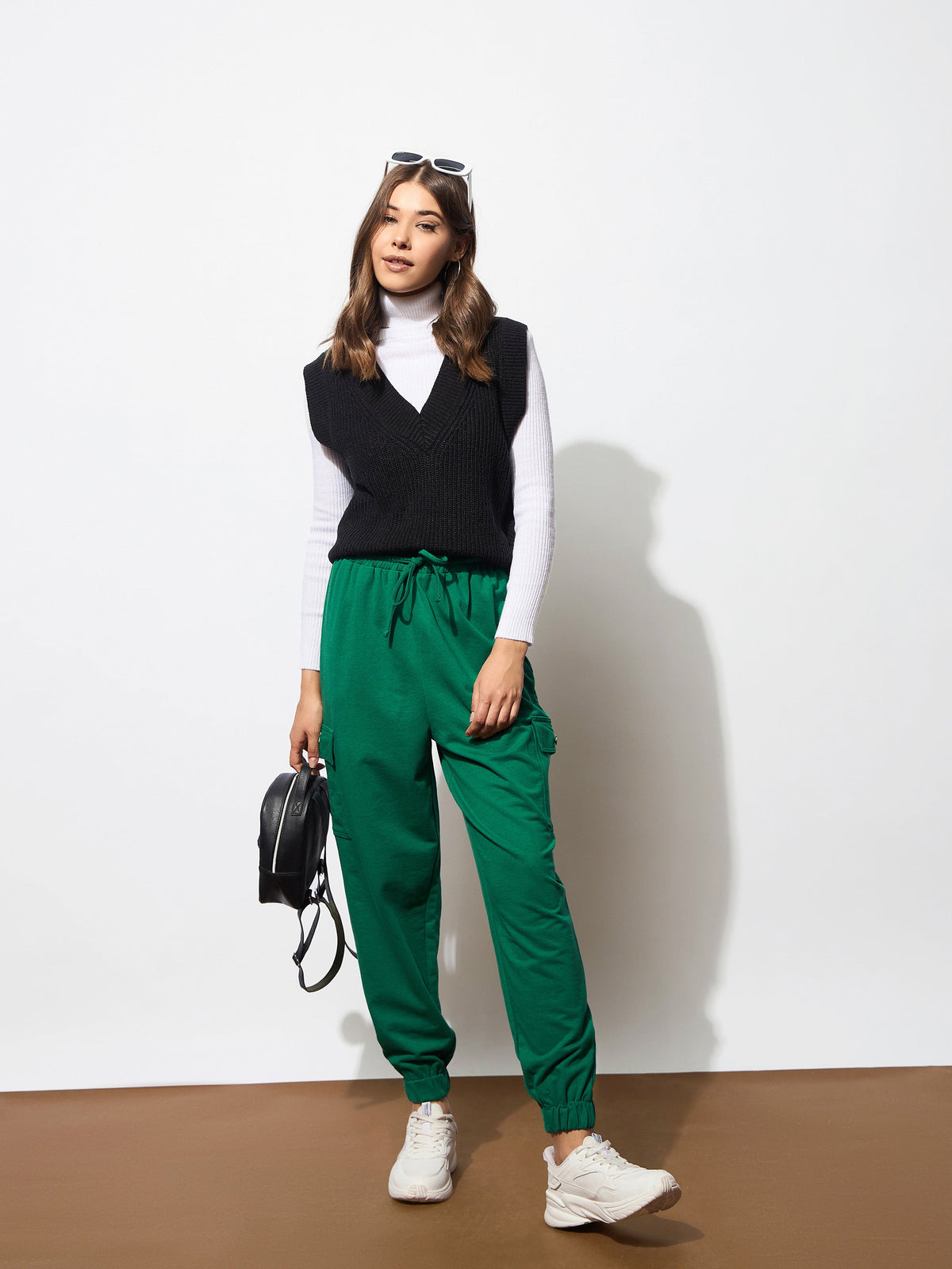 Green Side Pocket Cargo Joggers-SASSAFRAS