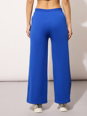 Blue Terry PARIS Print Track Pants -SASSAFRAS