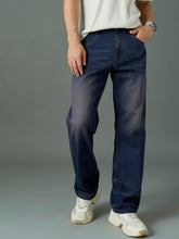 Blue Wash Relax Fit Basic Jeans-MASCLN SASSAFRAS