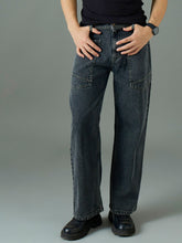 Grey Wash Front pocket Relax Fit Jeans-MASCLN SASSAFRAS