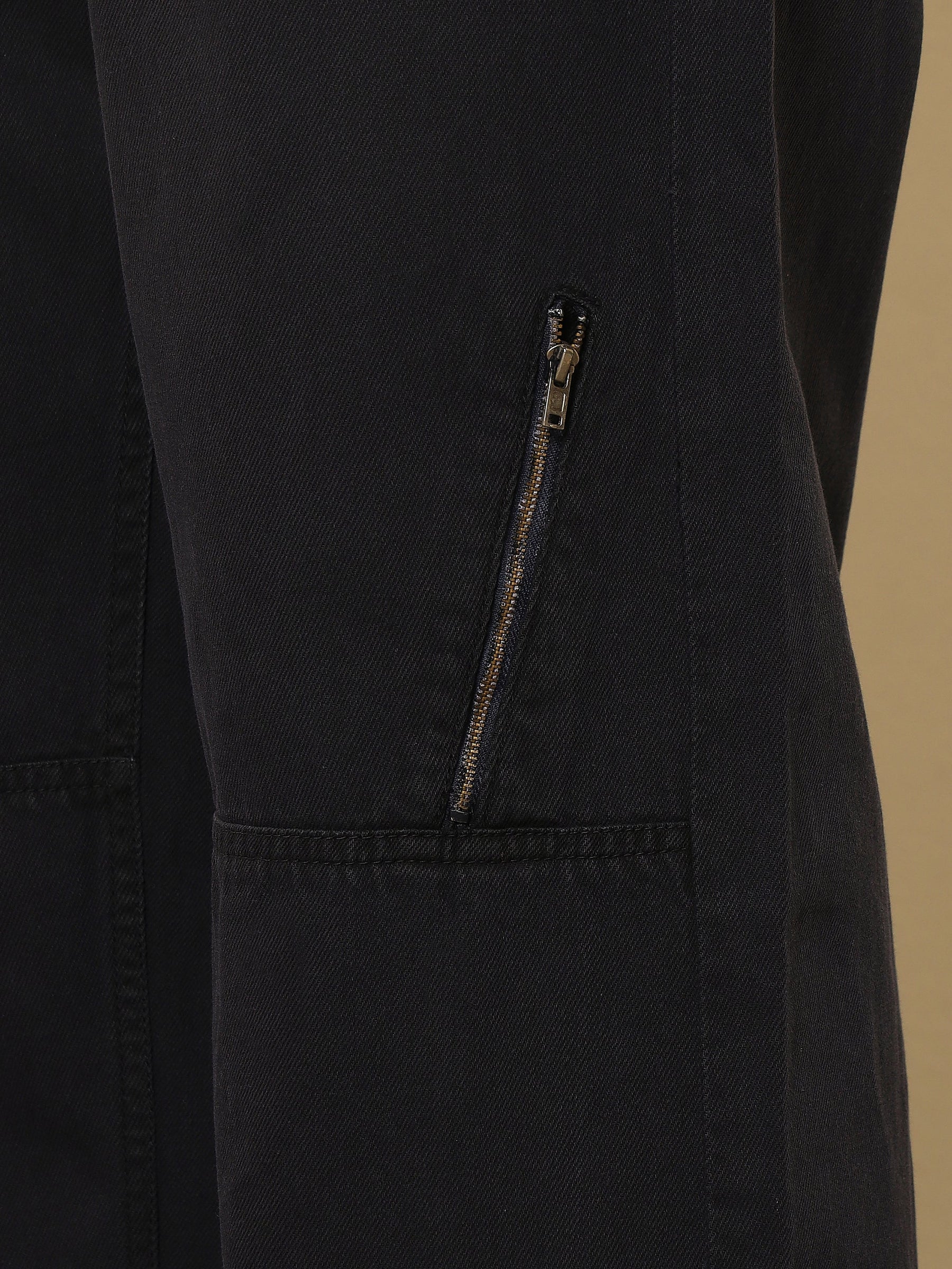 Grey Side Zipper Relax Fit Jeans-MASCLN SASSAFRAS