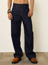 Navy Blue Basic Relax Fit Jeans-MASCLN SASSAFRAS