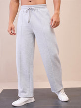 Grey Pintuck Oversize Sweatpants-MASCLN SASSAFRAS