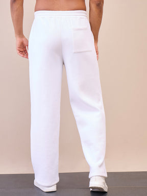 White Pintuck Oversize Sweatpants-MASCLN SASSAFRAS