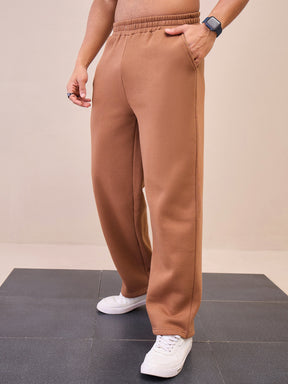 Brown Oversize Sweatpants-MASCLN SASSAFRAS