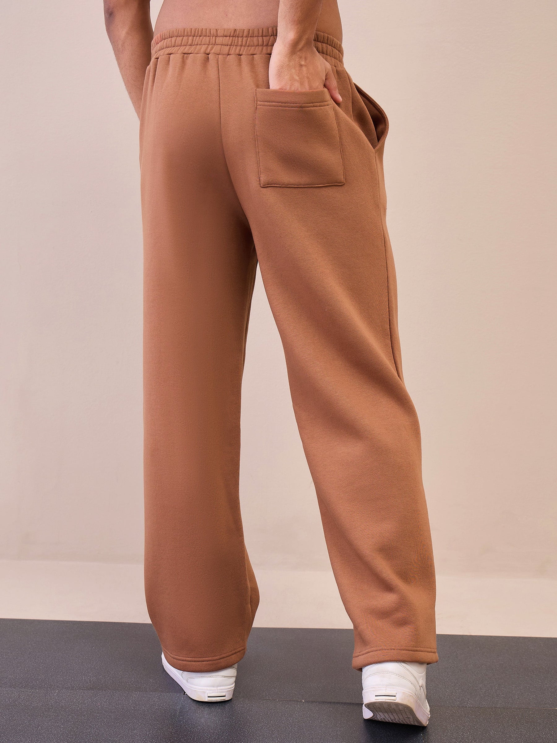 Brown Oversize Sweatpants-MASCLN SASSAFRAS