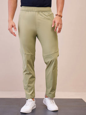 Unisex Green Front Zipper Parachute Pants-MASCLN SASSAFRAS