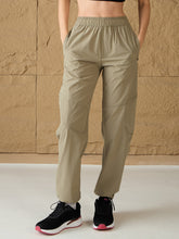 Unisex Green Front Zipper Parachute Pants-SASSAFRAS