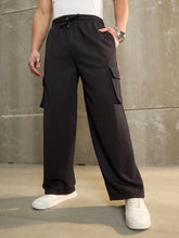 Black Side Pocket Wide Leg Pants-MASCLN SASSAFRAS