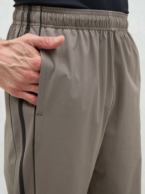 Unisex Dark Grey Bottom Color Block Baggy Parachute Pants-MASCLN SASSAFRAS