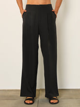 Black Dual-Dart No-waistband High-Waist Korean Pants-MASCLN SASSAFRAS