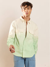 Green & White Ombre Shirt-MASCLN SASSAFRAS