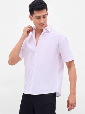 Pink & White Stripes Short Sleeve Shirt-MASCLN SASSAFRAS