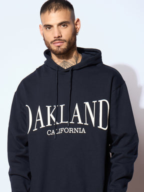 Navy OAKLAND Oversized Hoodie-MASCLN SASSAFRAS