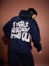 Navy GETTING OLD Oversized Hoodie-MASCLN SASSAFRAS